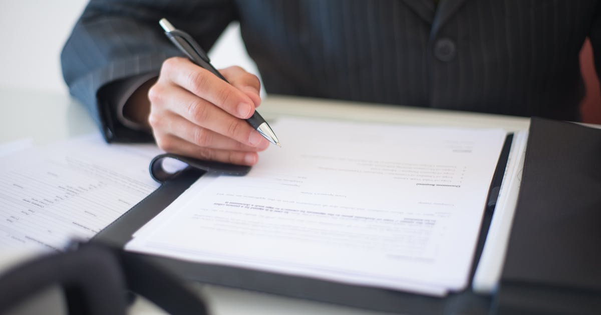 Person signing a consent document